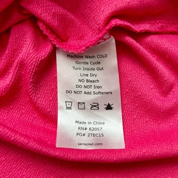 SanSoleil UV50+ Raglan Long Sleeve Quarter-Zip Top Barbie Pink Size S - Picture 13 of 14